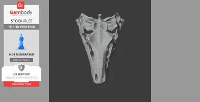 3D model of a Teratophoneus dinosaur skull, showcasing intricate bone structure for printing.