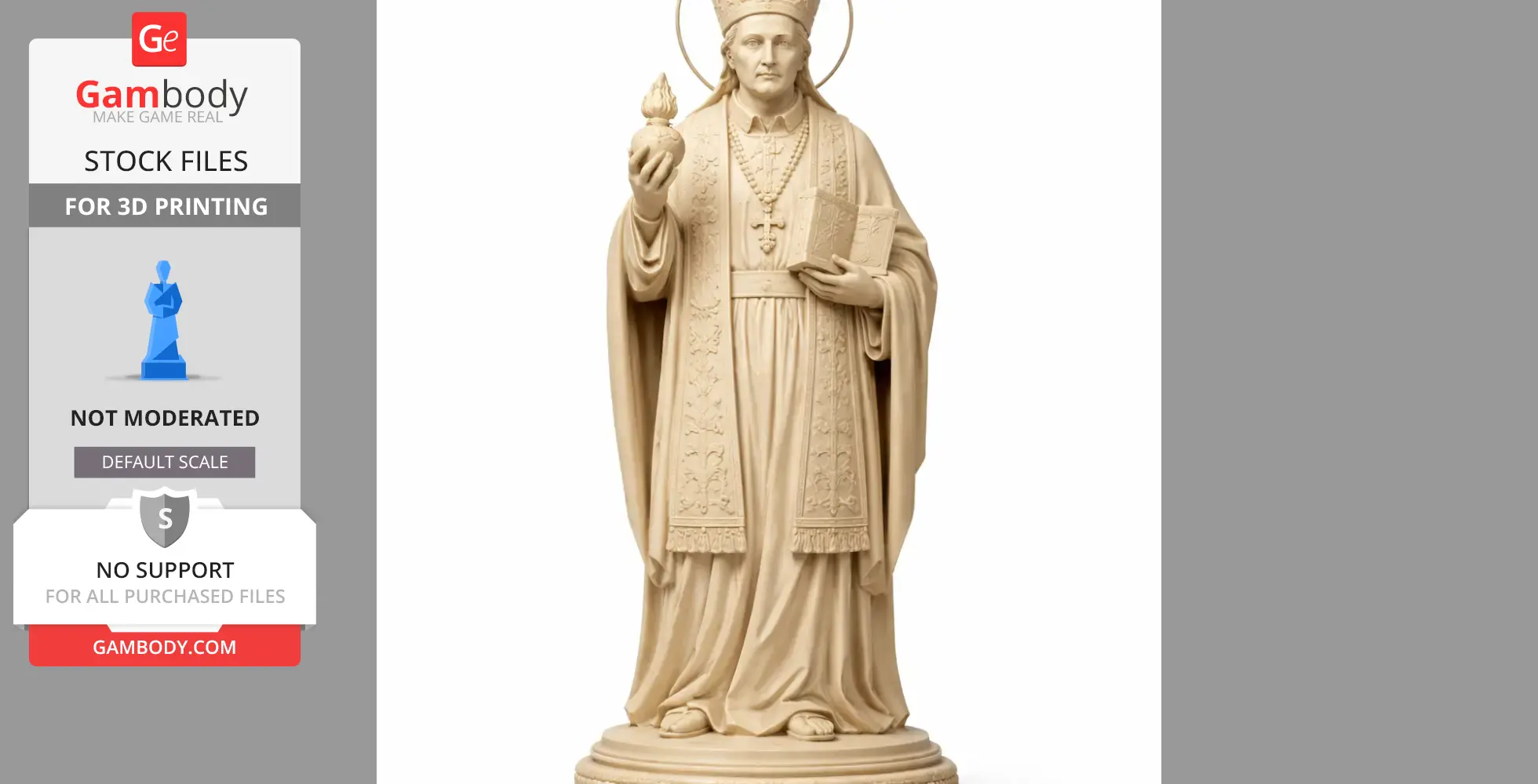 Saint Anthony Mary Claret - Devotional Statue - STL 3D Print