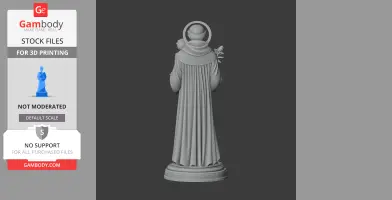 Saint Anthony of Padua - Devotional Statue - STL 3D Print