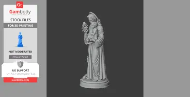 Saint Anthony of Padua - Devotional Statue - STL 3D Print