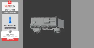 3D model of a military armored vehicle with detailed features, designed for 3D printing.