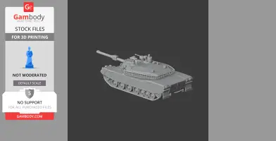 3D model of a detailed K1 Type 88 tank for 3D printing displayed on Gambody platform.