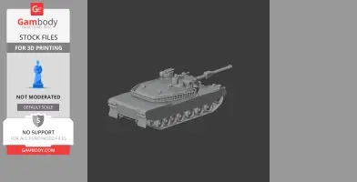 3D model of a K1 Type 88 tank for printing, showcasing detailed turret and tracks.