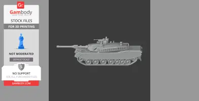 3D model of a K1 Type 88 tank, detailed with turret and tracks, ready for 3D printing.
