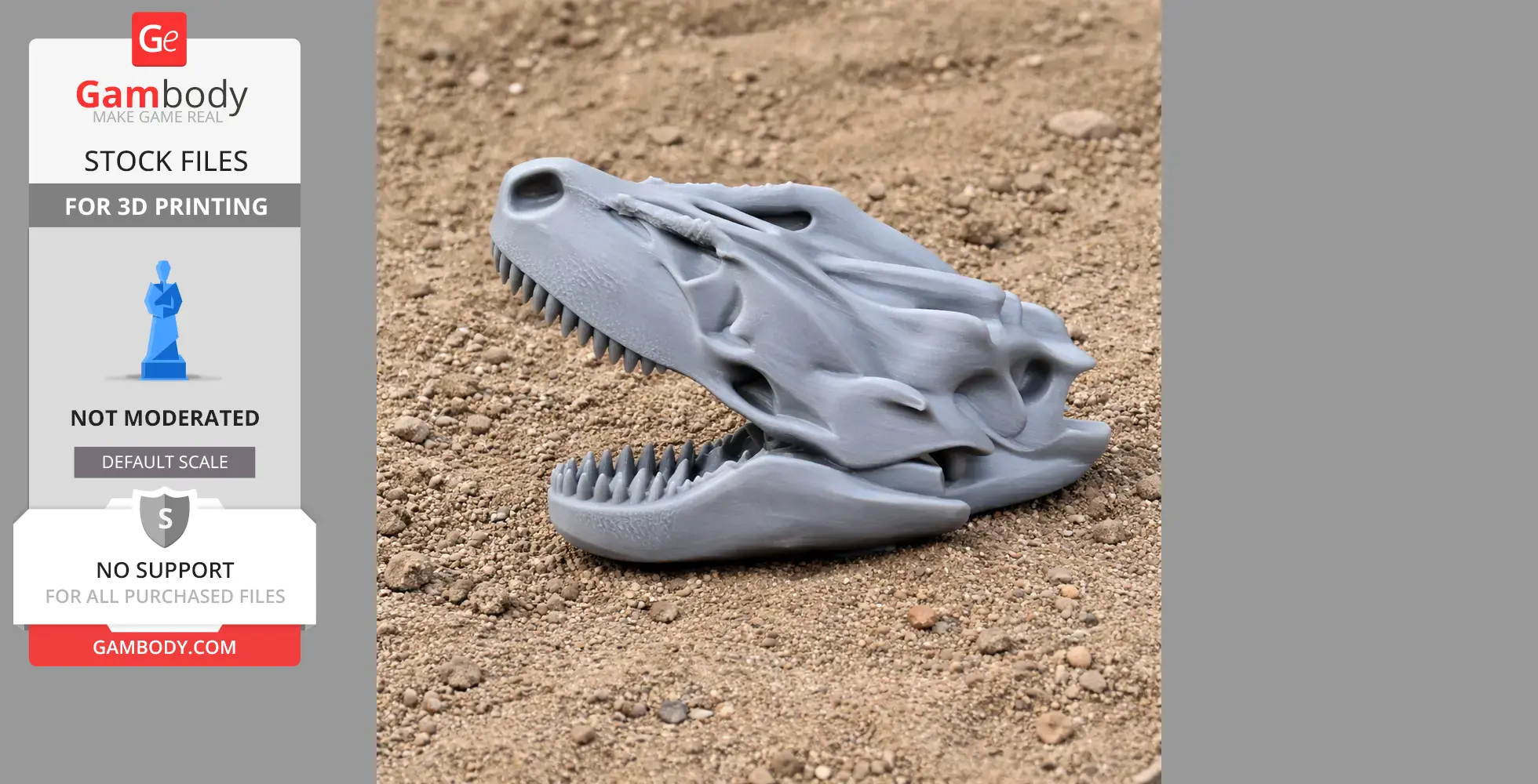 Tarbosaurus Skull - Skull Replica STL