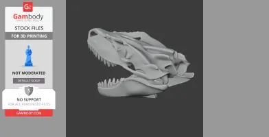 Tarbosaurus Skull - Skull Replica STL
