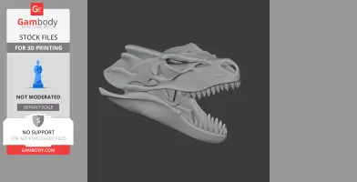 Tarbosaurus Skull - Skull Replica STL