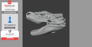 Tarbosaurus Skull - Skull Replica STL