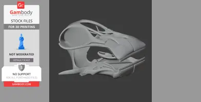 A detailed 3D model of a Tengrisaurus skull, designed for 3D printing.