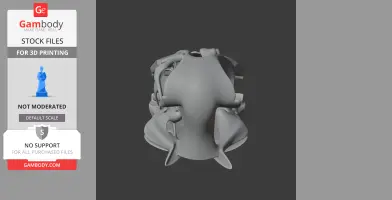 Top view of a detailed Tengrisaurus skull model designed for 3D printing.