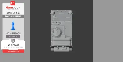Top-down view of a detailed M114 armored fighting vehicle 3D model for printing.