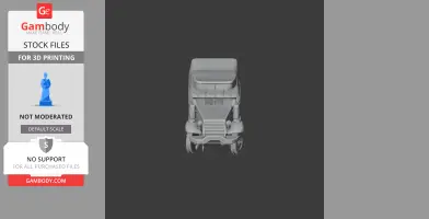3D model of an M3 half-track vehicle for 3D printing, front view, with intricate details.