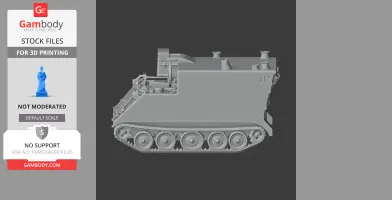 A detailed 3D model of the M577A4 armored treatment vehicle on tracks, designed for 3D printing.