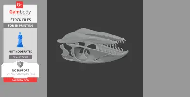 Thalattosaurus Skull - Skull Replica STL