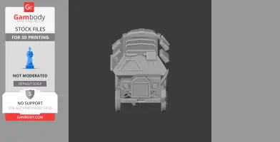 Front view of a detailed MAP75 armored personnel carrier 3D model for printing.