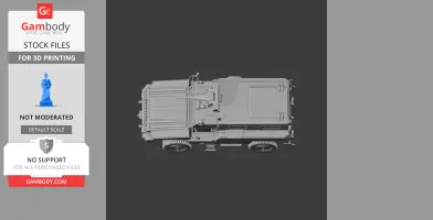 3D model of a mine-protected Matador vehicle viewed from above, suitable for 3D printing.