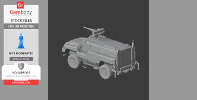 3D printable model of a Matador mine-protected vehicle with detailed exterior and turret.