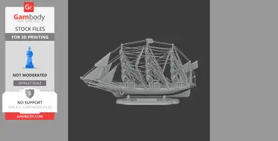 Cutty Sark Clipper - Scale Vehicle STL