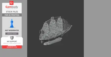 Cutty Sark Clipper - Scale Vehicle STL
