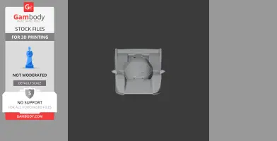 Top view of a 3D model of a Dauer 962 Le Mans race car for 3D printing, displayed on a gray background.