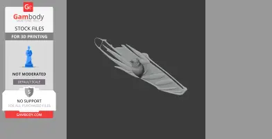 3D model of a bamboo warbler perched on a stylized branch for printing.