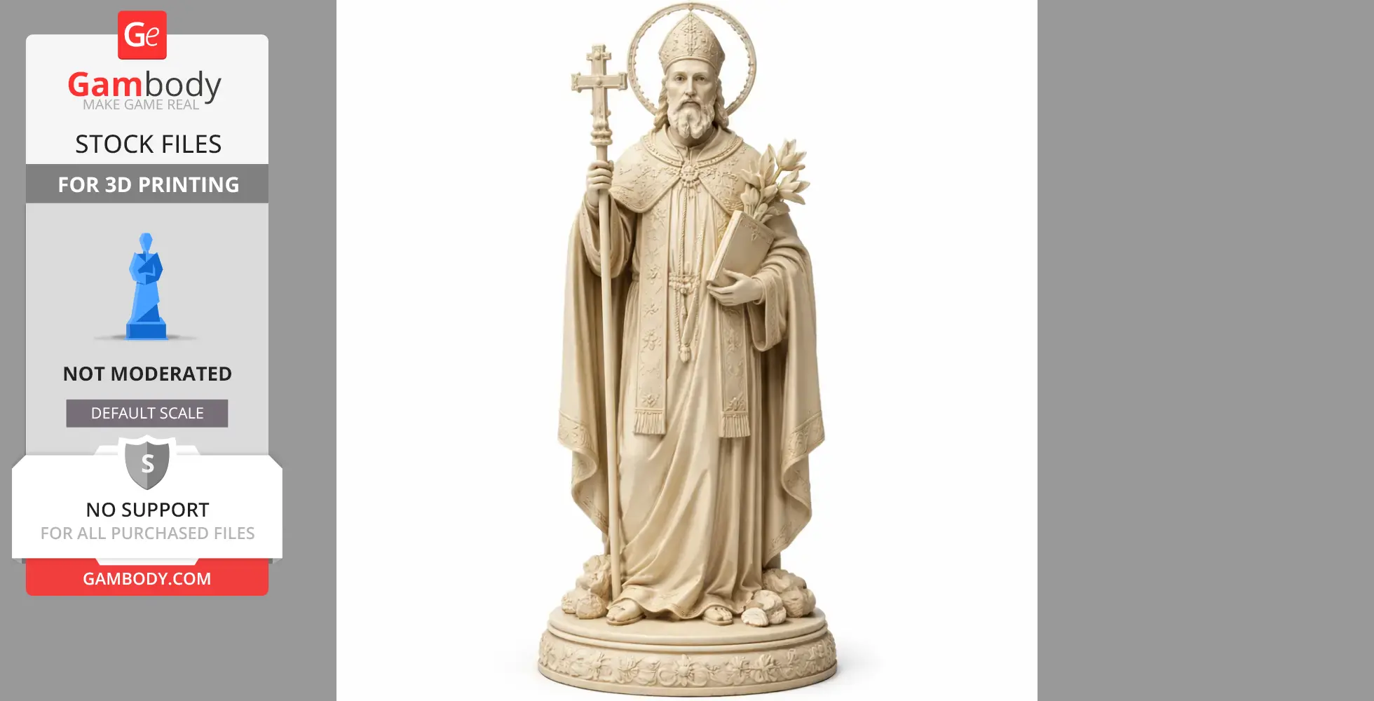 Saint Antiochus of Sulcis - Devotional Statue - STL 3D Print