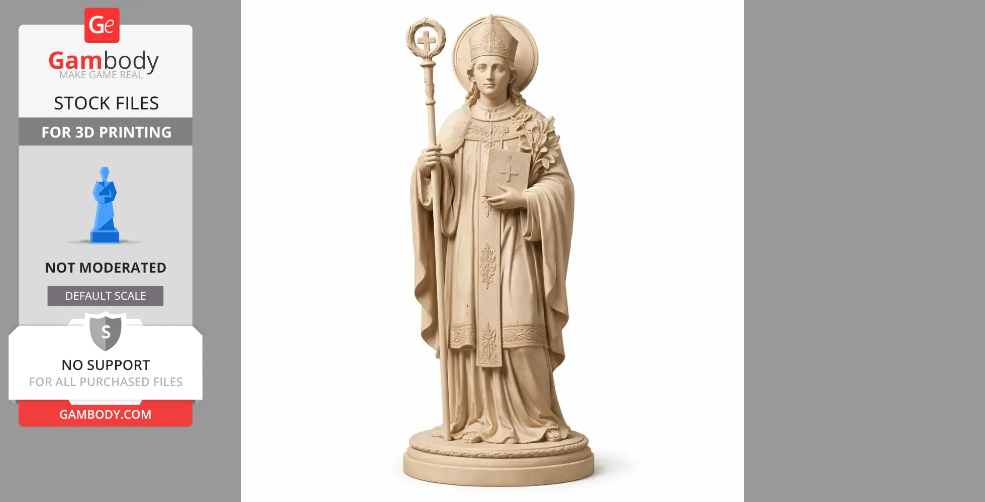 Saint Antoninus of Piacenza - Devotional - STL 3D Print