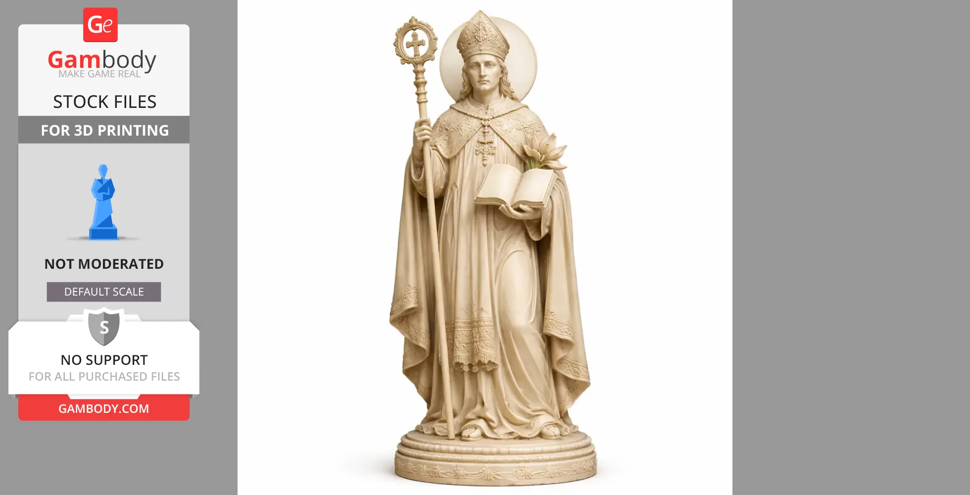 Saint Antoninus of Rome - Devotional Statue - STL 3D Print