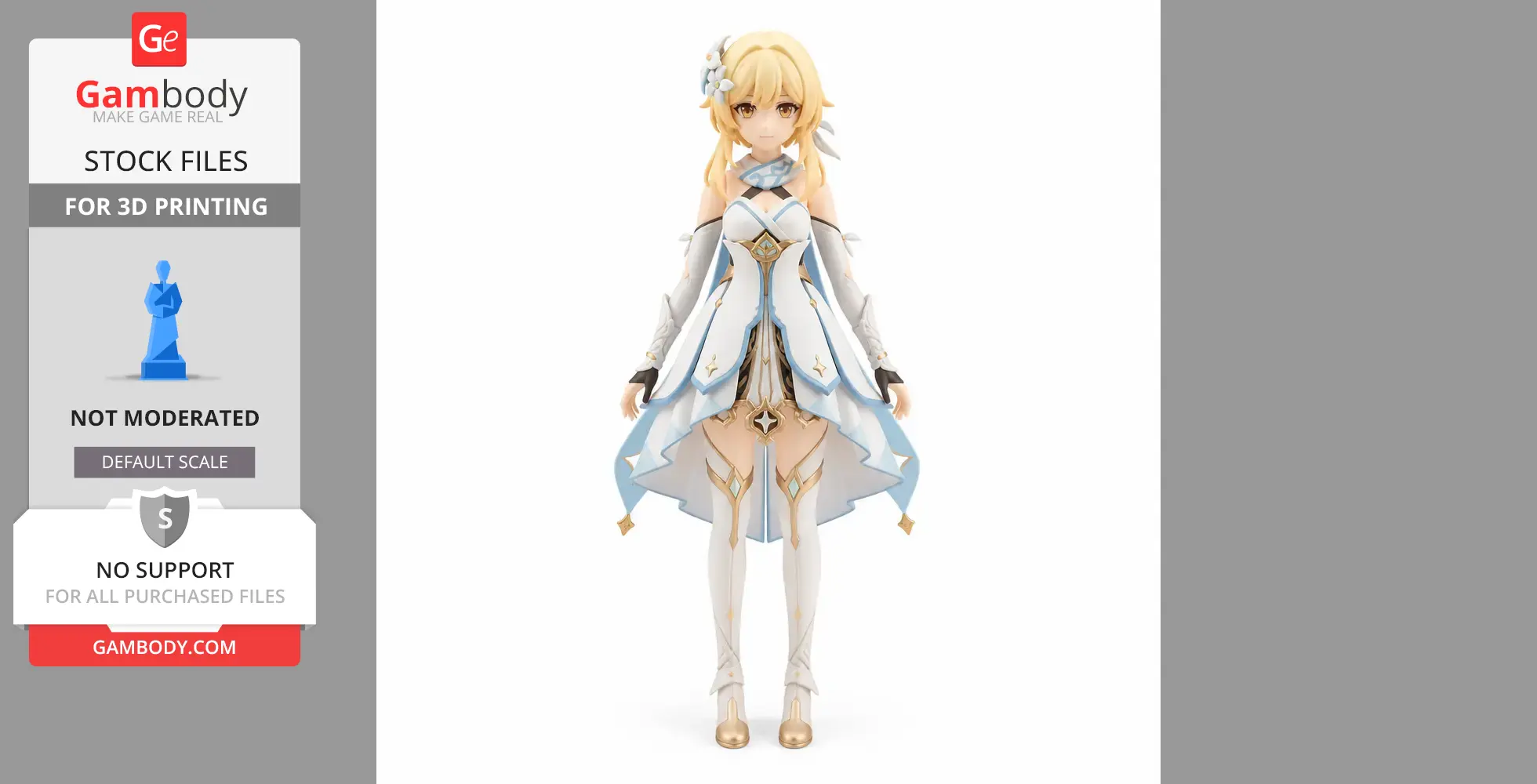 Lumine - Genshin Impact Figurine - Character Figure STL