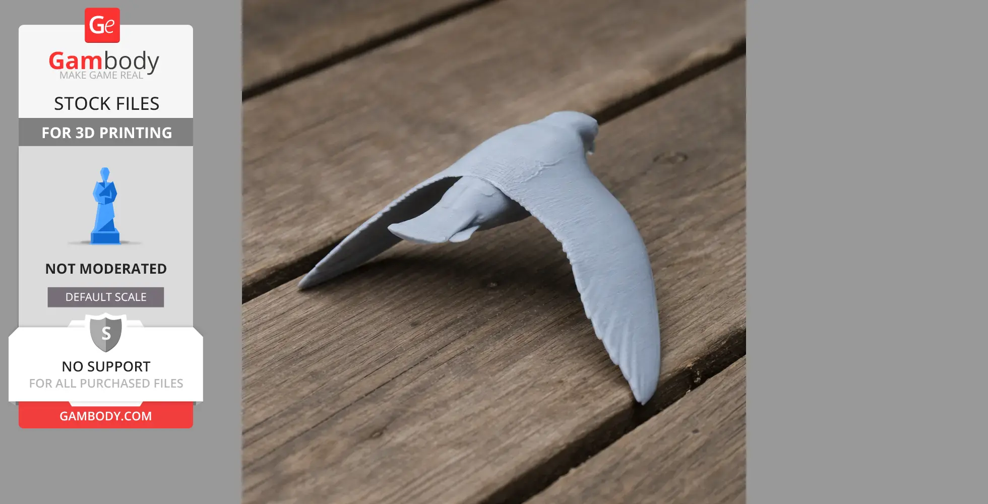 Band-rumped storm petrel - Prehistoric Animal STL