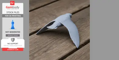 Band-rumped storm petrel - Prehistoric Animal STL
