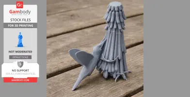 Band-tailed barbthroat - Prehistoric Animal STL