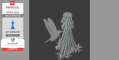 Band-tailed barbthroat - Prehistoric Animal STL