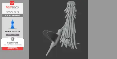 Band-tailed barbthroat - Prehistoric Animal STL