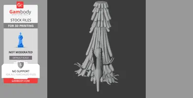 Band-tailed barbthroat - Prehistoric Animal STL