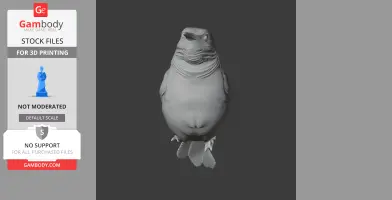 3D model of a band-tailed hornero bird, emphasizing detailed textures, ready for 3D printing.