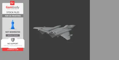 3D model of De Havilland Sea Vixen jet for printing, showcasing detailed wings and tail design.