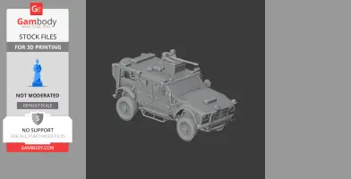 A 3D model of a mine-resistant ambush protected vehicle with intricate exterior details.