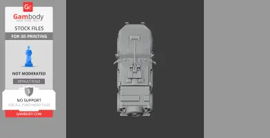 Top view of a detailed 3D model of a mine-resistant ambush protected vehicle for 3D printing.