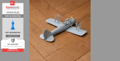 de Havilland Tiger Moth - Scale Vehicle STL