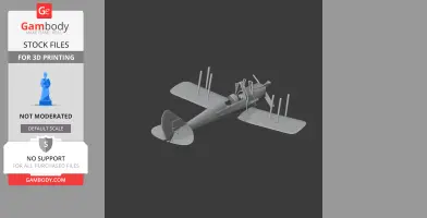 de Havilland Tiger Moth - Scale Vehicle STL