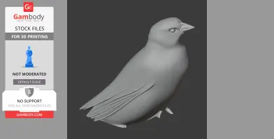 Band-tailed sierra finch - Prehistoric Animal STL