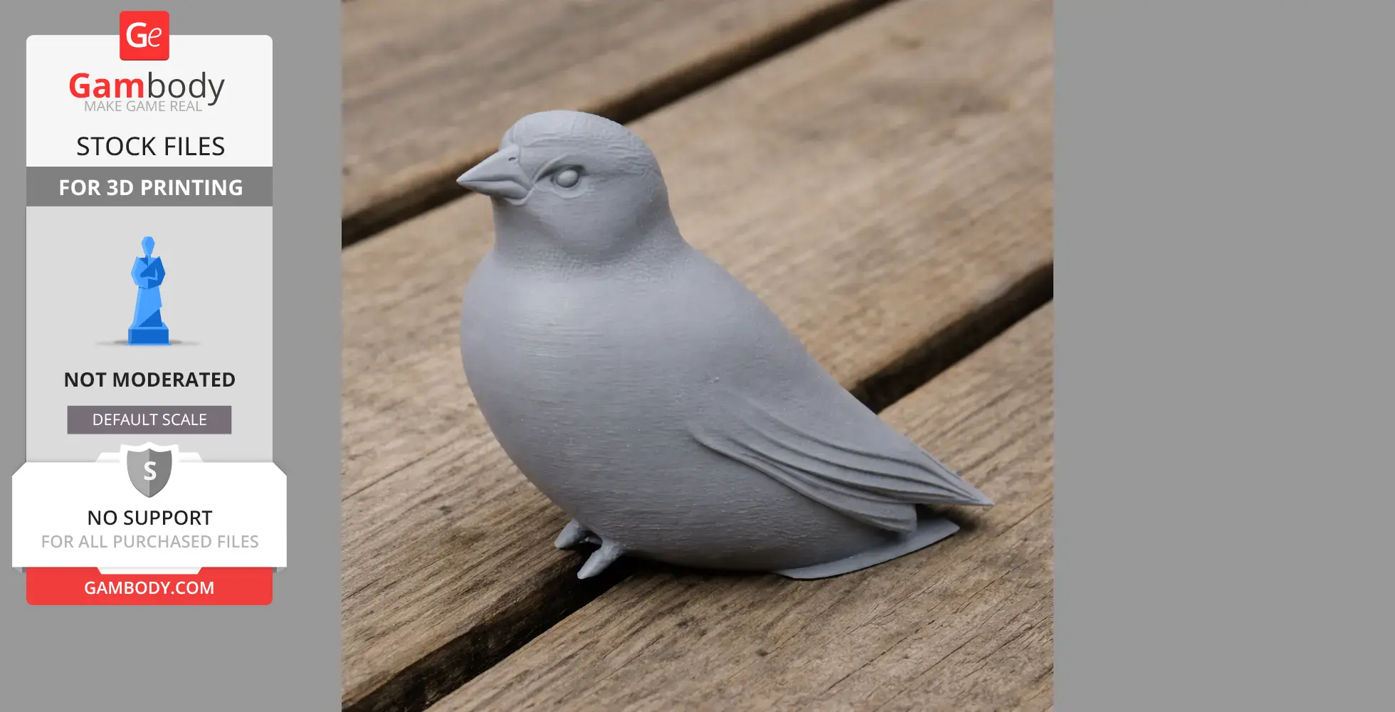 Band-tailed sierra finch - Prehistoric Animal STL