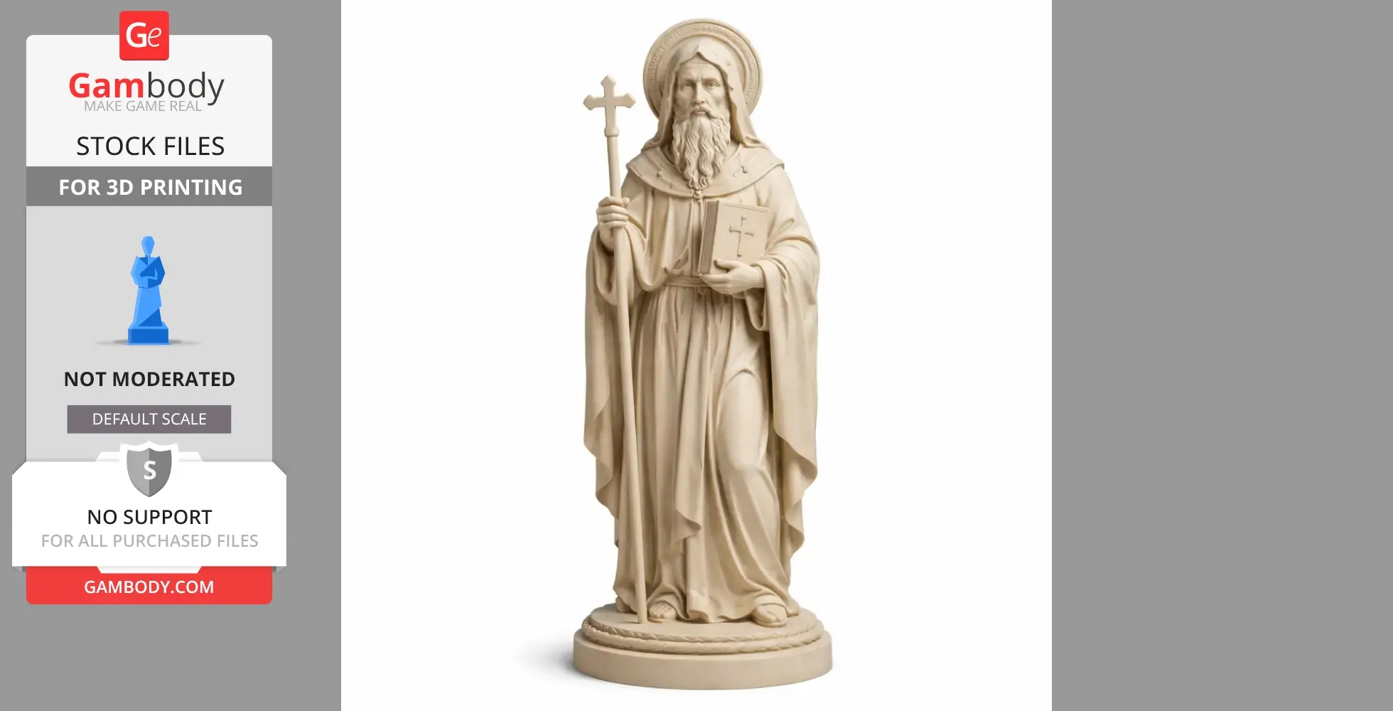 Saint Aphrahat - Devotional Statue - STL 3D Print