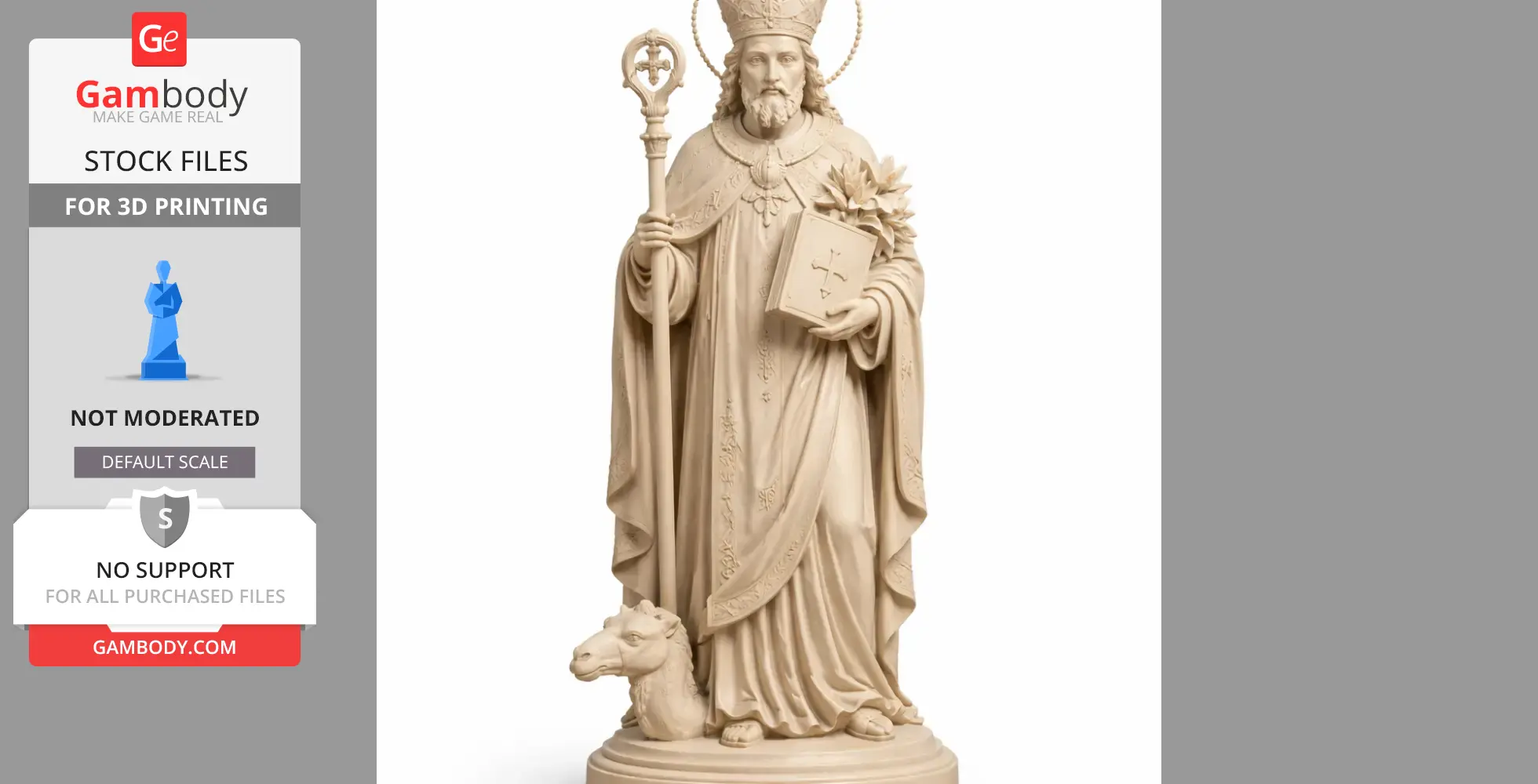 Saint Aphrodisius - Devotional Statue - STL 3D Print
