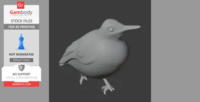 Banded antbird - Prehistoric Animal STL