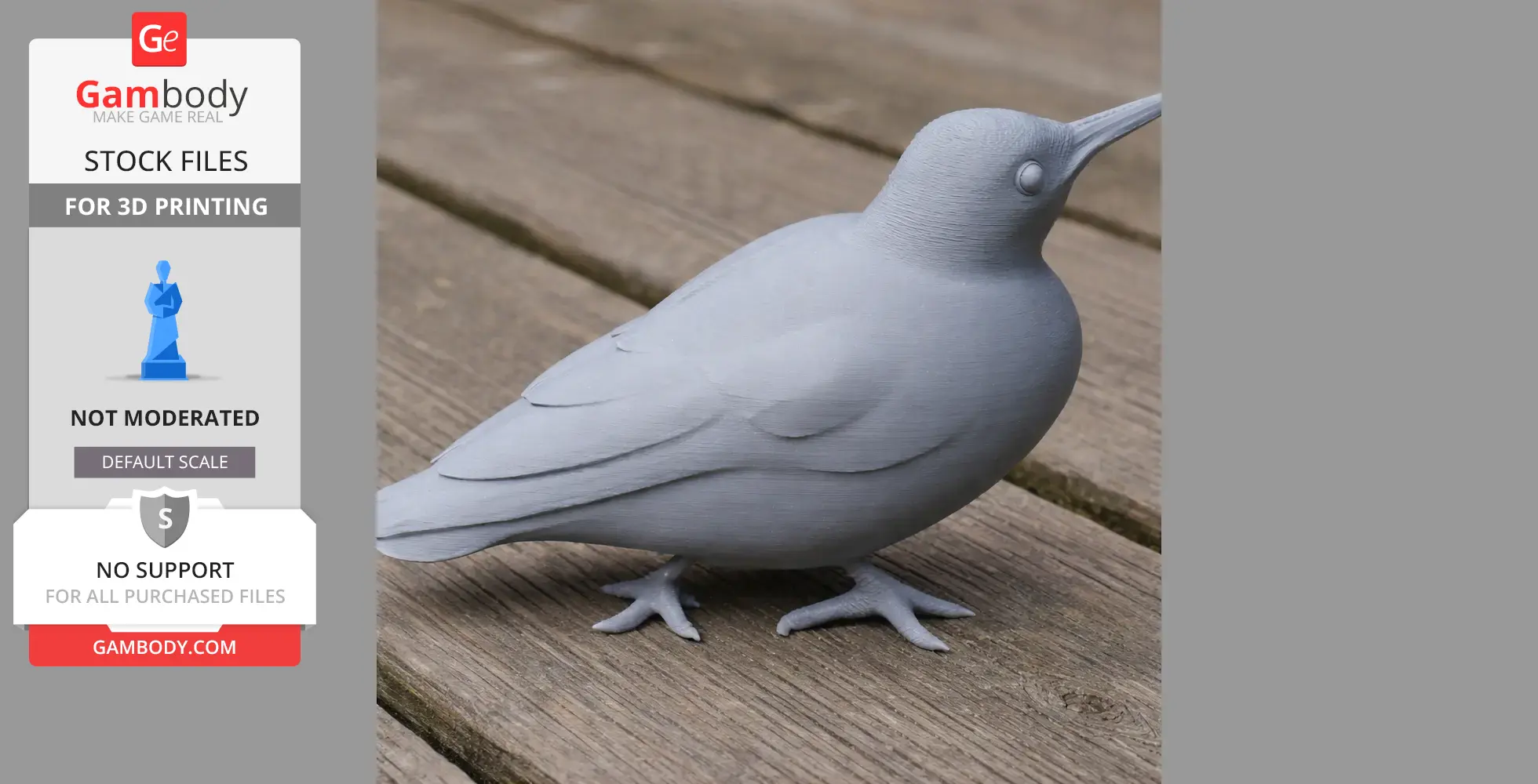 Banded antbird - Prehistoric Animal STL