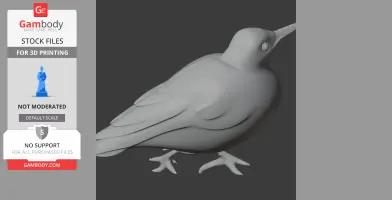 Banded antbird - Prehistoric Animal STL