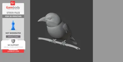 Banded barbet - Prehistoric Animal STL