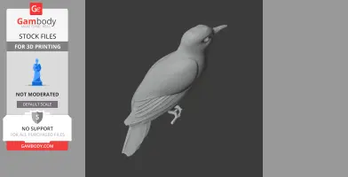 Banded bay cuckoo - Prehistoric Animal STL